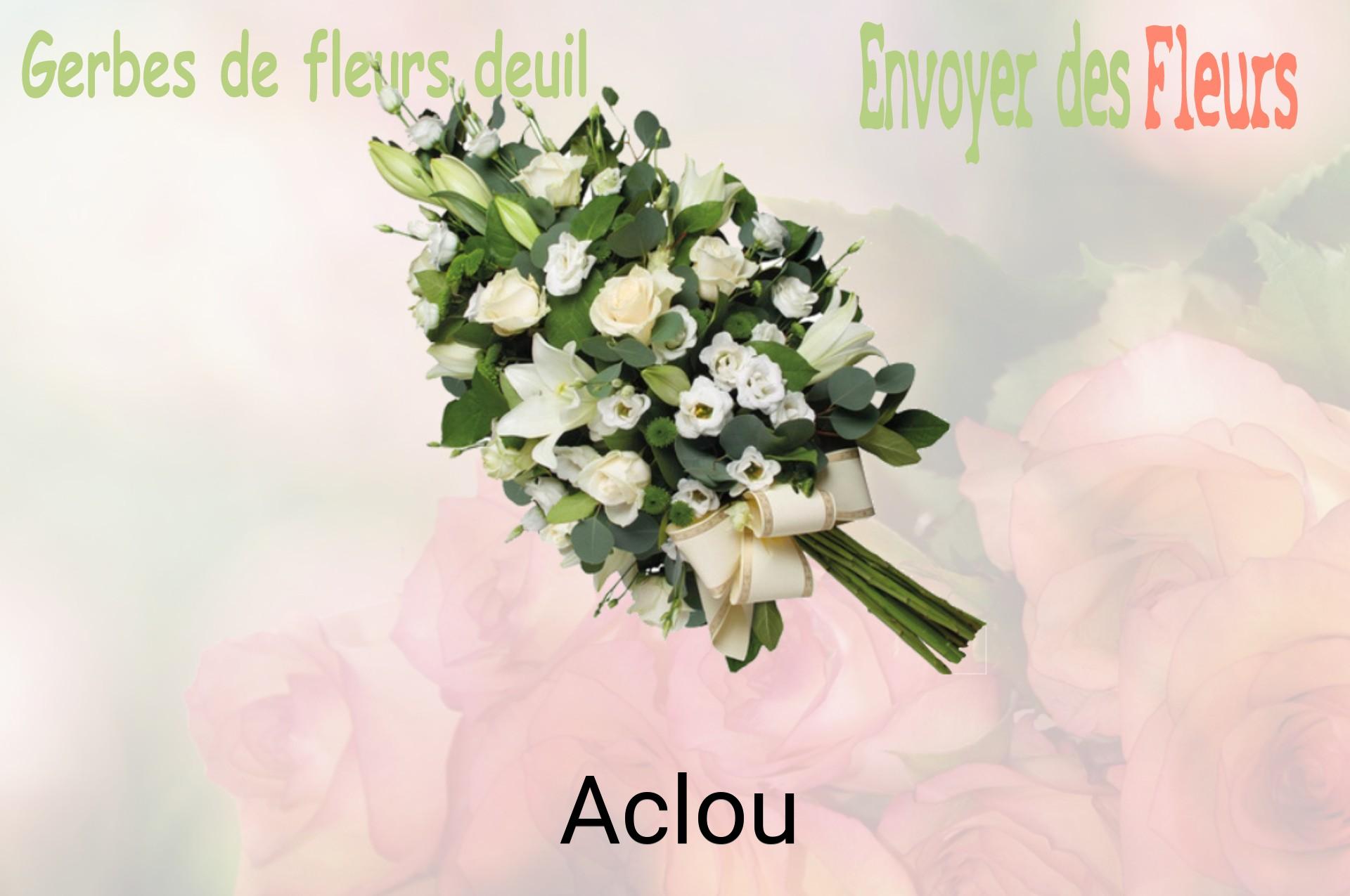 Gerbe de fleurs de deuil livrée à Aclou